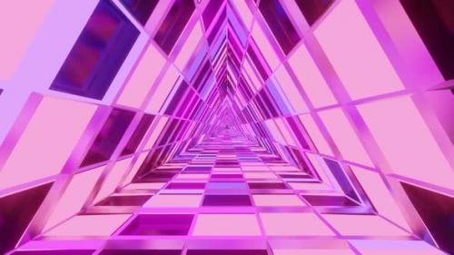 Videohive - Purple Triangle Mirrored Tunnel Travel Vj Loop HD - 42164902 - 42164902