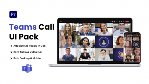 Videohive - Teams Video Conference UI Pack - 42144477 - 42144477