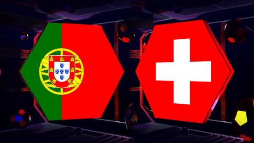 Videohive - Portugal Vs Switzerland Football Background Loop - 42180449 - 42180449