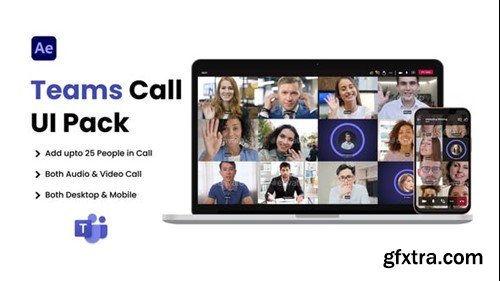 Videohive Teams Video Conference UI Pack 42143186