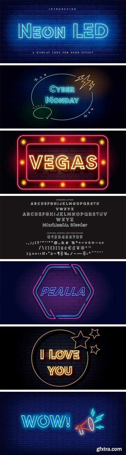 Neon LED V2 Font Family