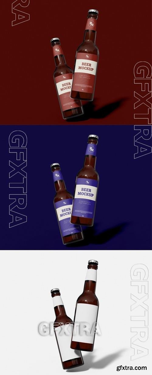 Two Beer Bottles Mockup 527709058