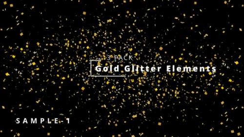 Videohive - Gold Glitter Confetti Particles - 42147094 - 42147094