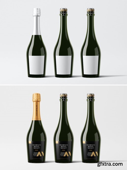 Champagne Bottle Mockup CXBYSH3