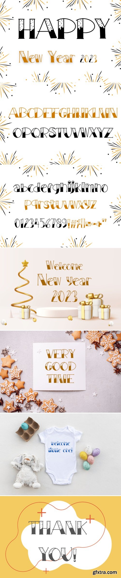 Happy New Year Font 51632283