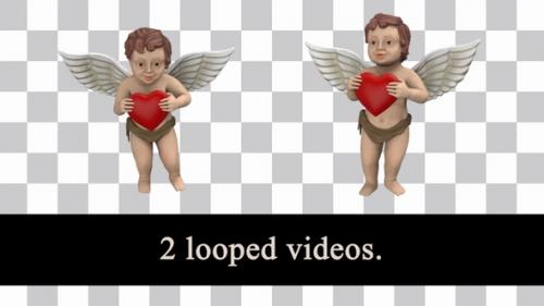 Videohive - Cupid Dancing With Red Heart Pack - 42152389 - 42152389