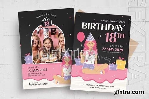 Birthday Party Invite Flyer Template Y8YLFCP