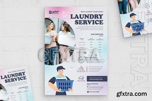 Laundry Service Flyer Template CG4EE4T