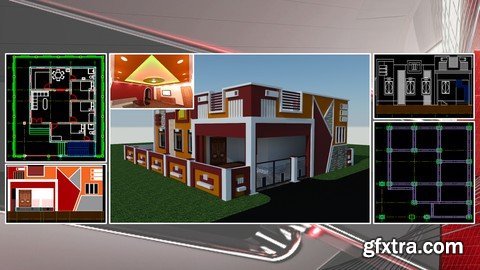 AutoCAD 2D&3D Smart House Exterior + Interior Design Course » GFxtra