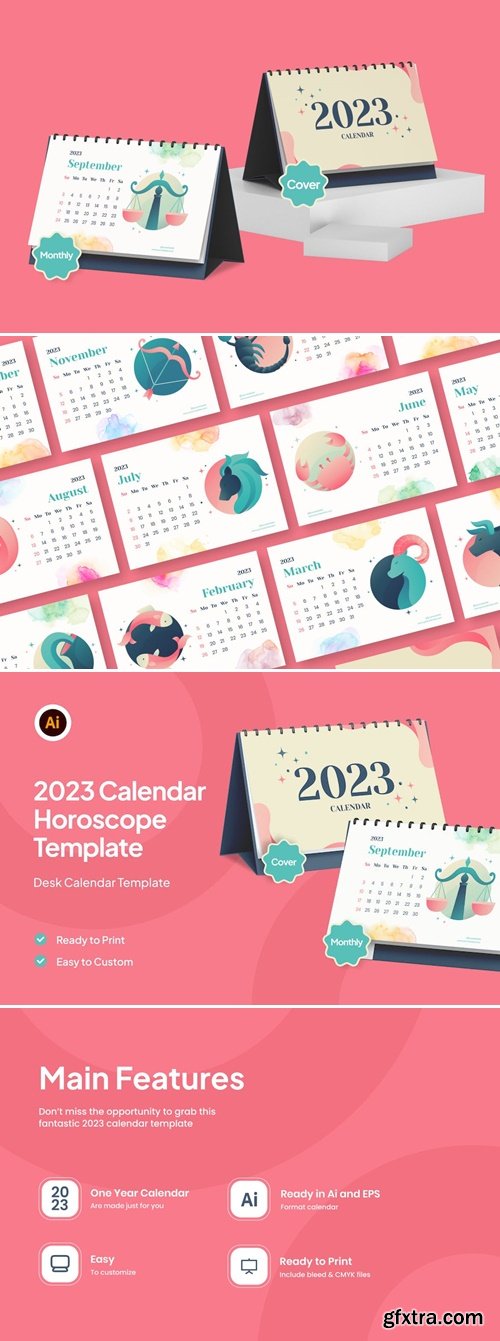 2023 Calendar Horoscope Template DFJKLDB