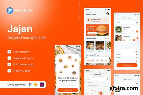 Jajan - Delivery Food Mobile App UI Kits TFAAX9N