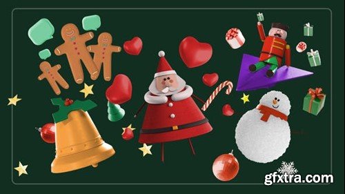 Videohive 3D Christmas Social Icons Pack 42203354