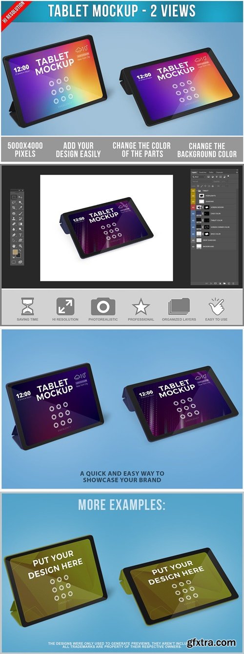 Tablet Mockup With Case NFB8U3R