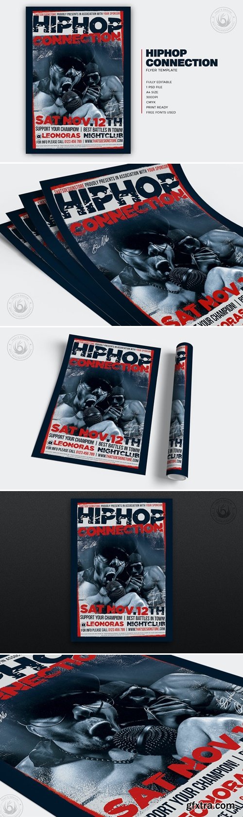 HipHop Connection Flyer Template 7VJU82E