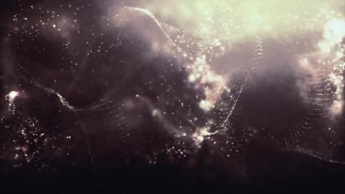 Videohive - Yellow Glittering Particles Animation Loop - 42183497 - 42183497
