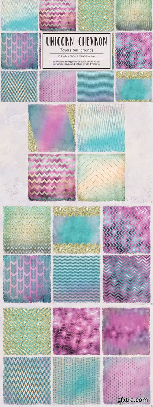 16 Glitter Chevron Square Backgrounds