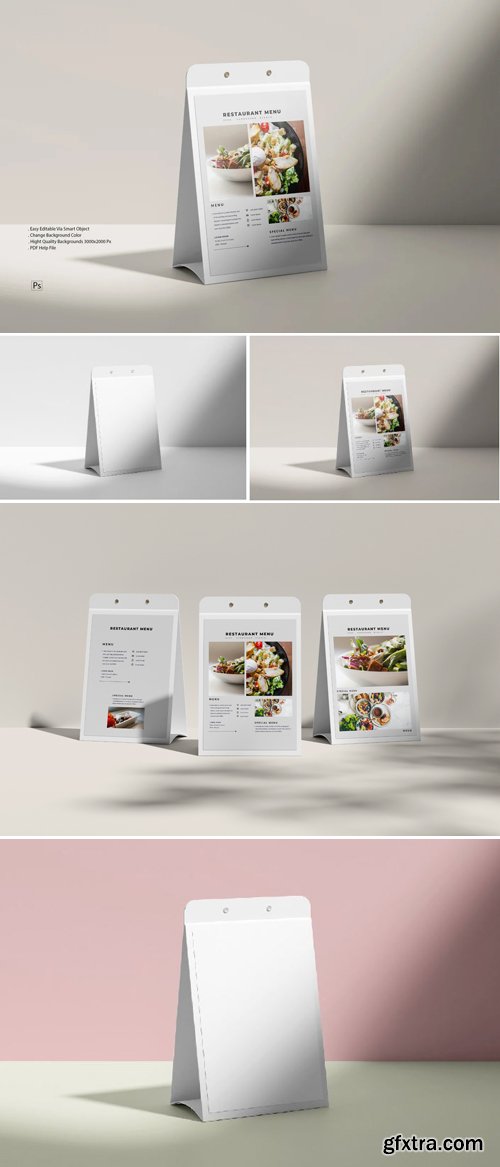 Gorgeously Restaurant Menu PSD Mockups Templates