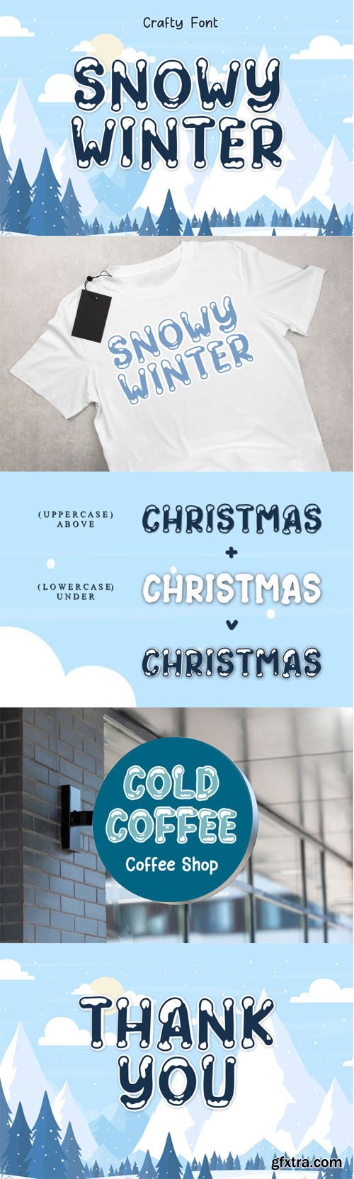 Snowy Winter - Crafty Display Font