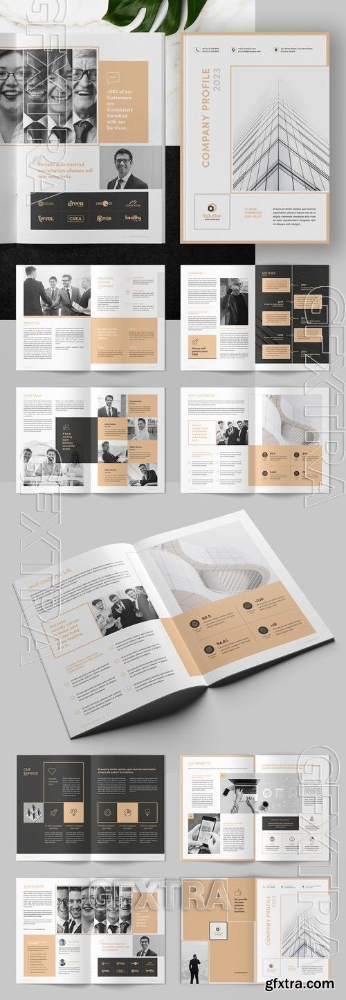 Company Profile Layout with Beige Accents 522339881