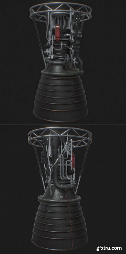 SL-09 Rocket Engine 3D Model