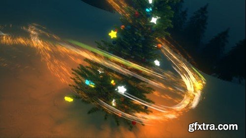 Videohive Christmas Tree Logo Opener 41998811