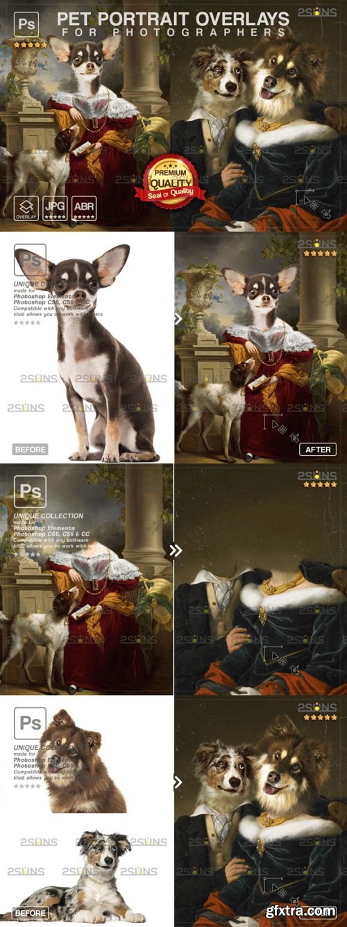 Royal Pet Portrait Digital Backdrop