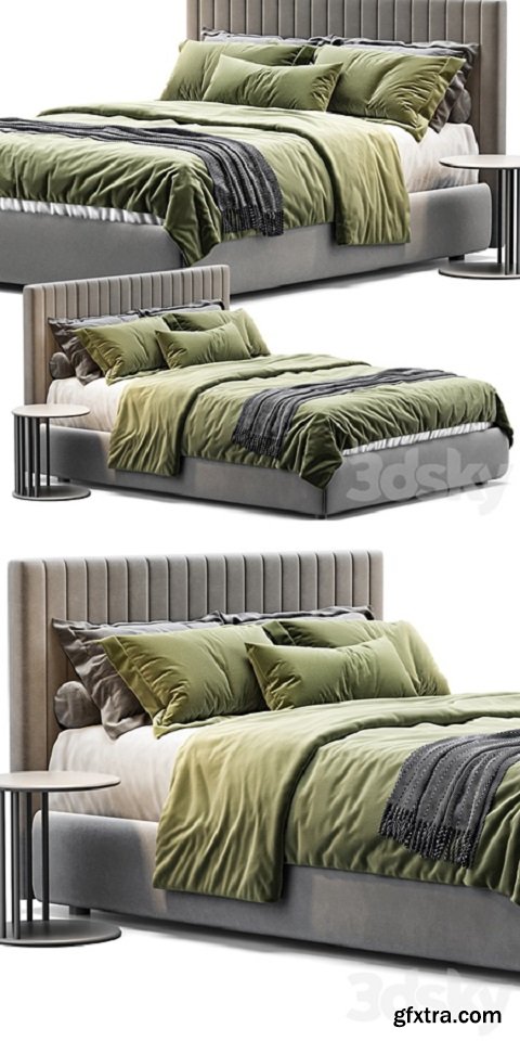 Queen bed CLAY MAISON By Bolzan Letti