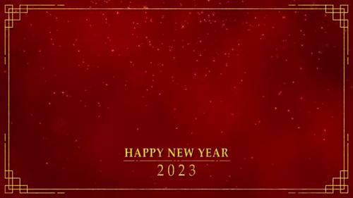 Videohive - Abstract background with chinese new year and year of the Rabbit 2023 seamless loop video - 42187372 - 42187372