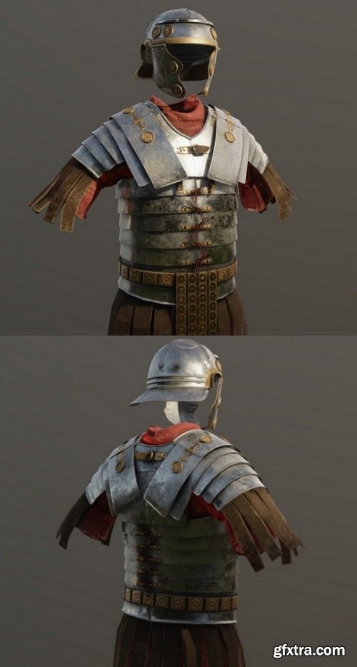 Lorica Segmentata Ancient roman legionary armor 3D Model