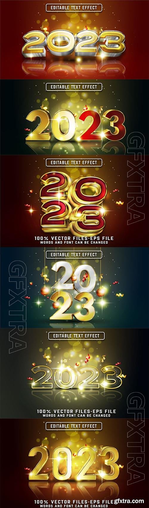 2023 editable text effect vector template vol 5