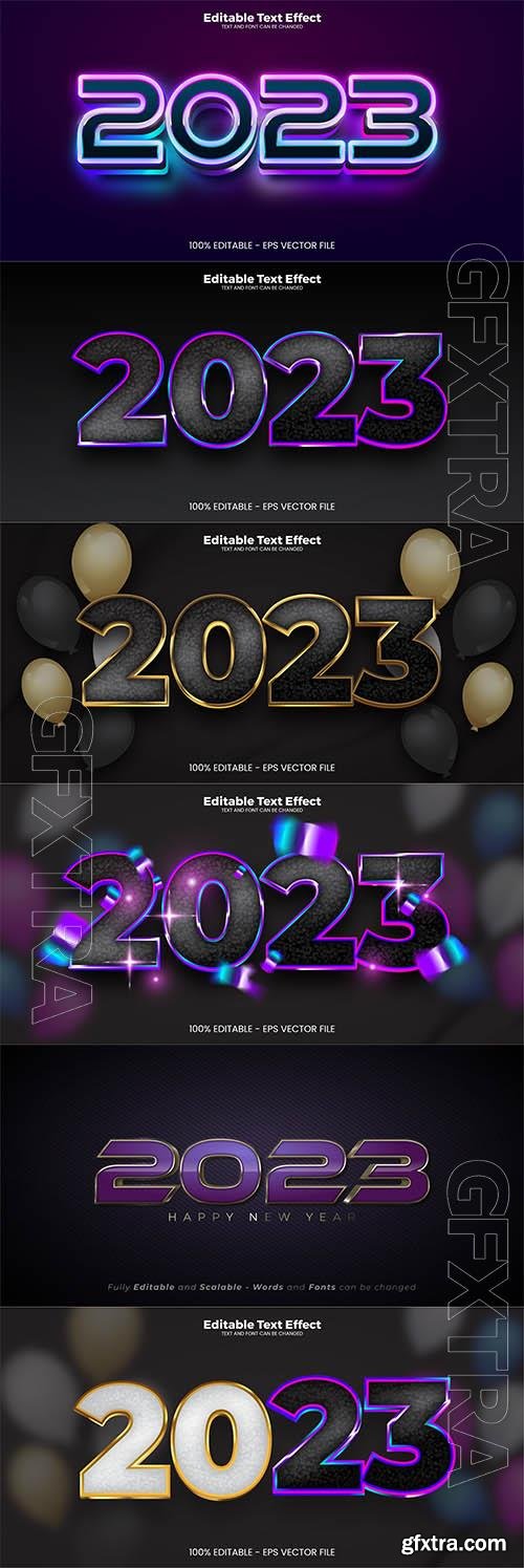 2023 editable text effect vector template vol 3