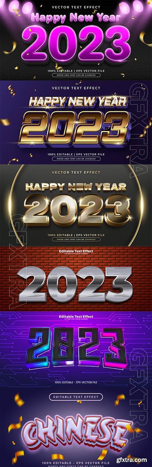 2023 editable text effect vector template vol 2