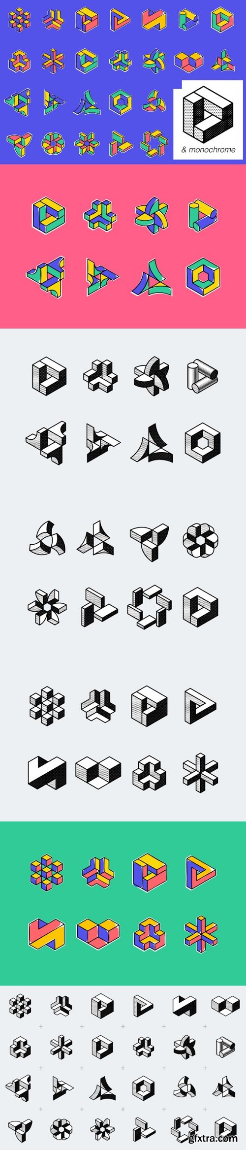 Impossible Vector Isometric Shapes