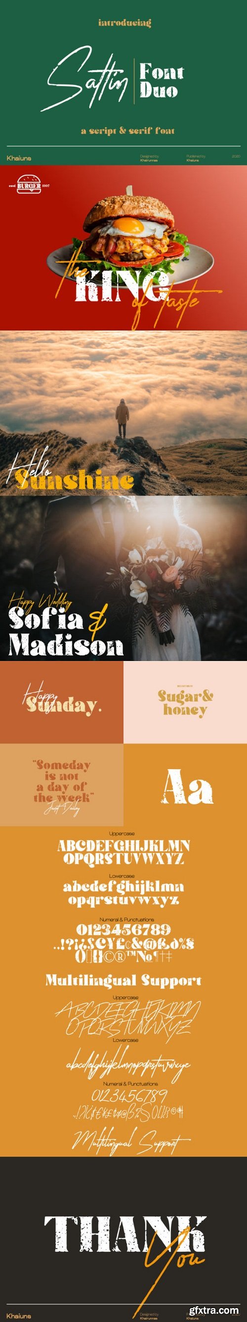 Sattin Font Duo Font