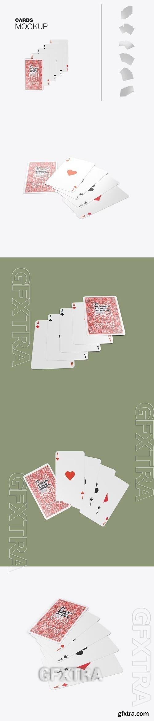 Set Poker Playing Cards Mockup 5WGS3E9