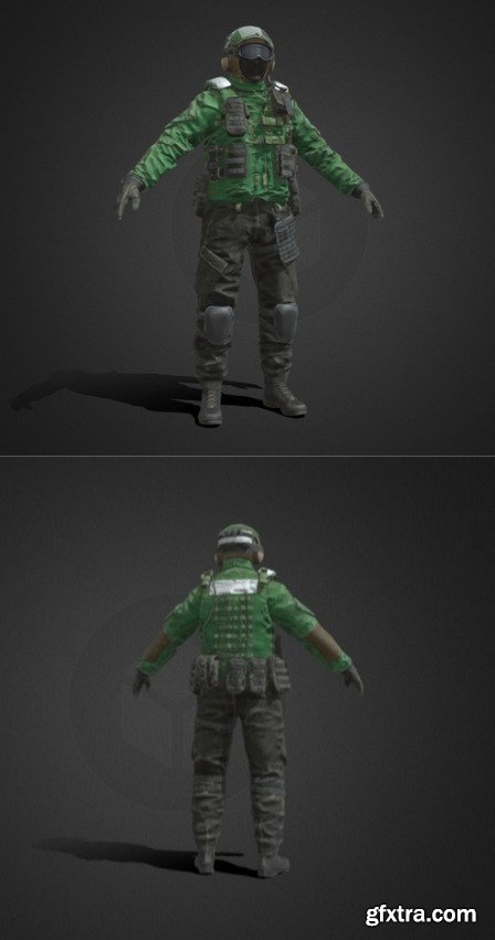 SOLDIER Flight Deck Crew 3D Model