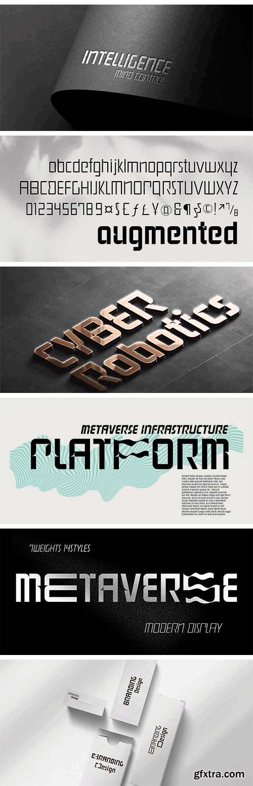 Metaverse Display Font Family