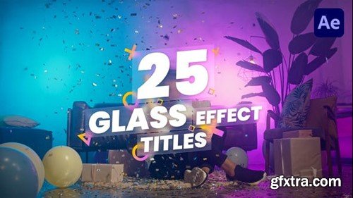 Videohive 25 Glass Titles 42239254