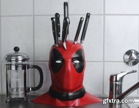 Deadpool Head Bust – 3D Print Model