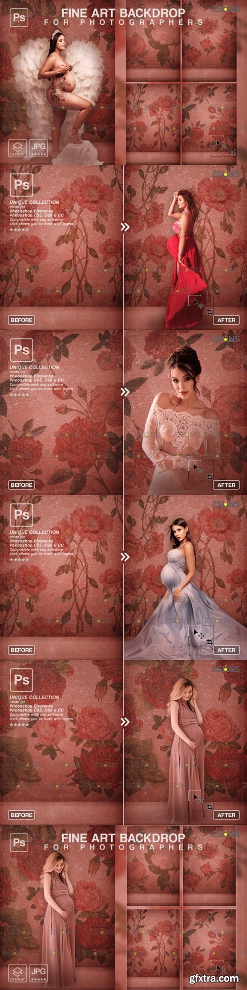 Fine Art Textures, Floral Backdrop