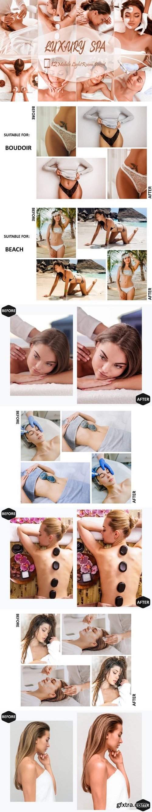 12 Lightroom Mobile Presets, Luxury SPA