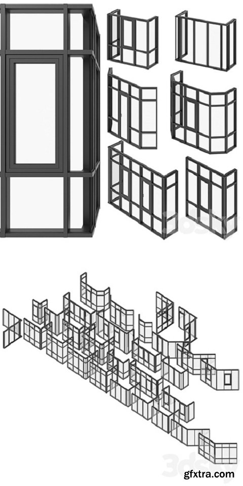 Panoramic corner glazing / corner stained glass