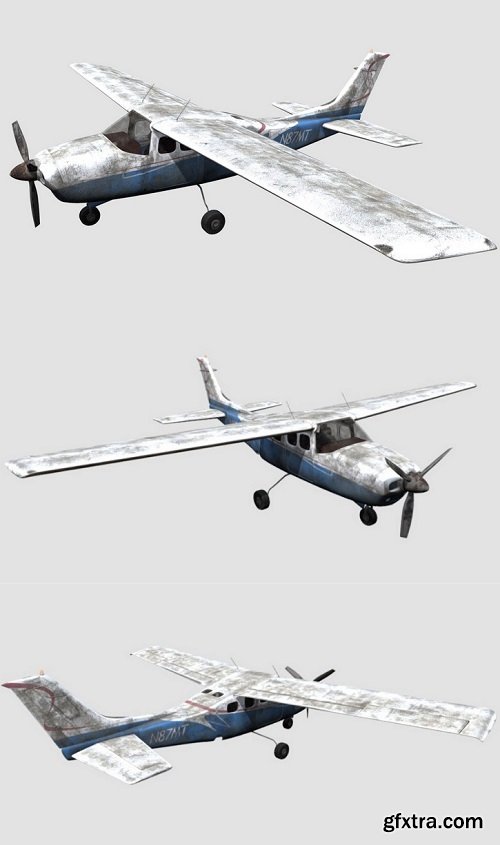 Destroyed plane 3D Model