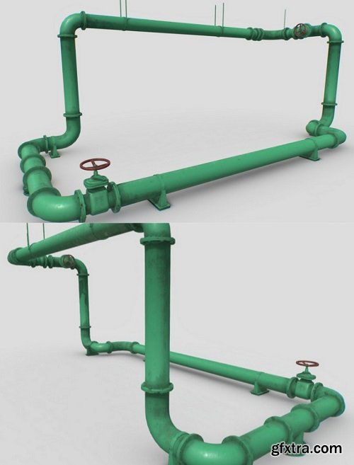 Modular pipes pack 3 3D Model