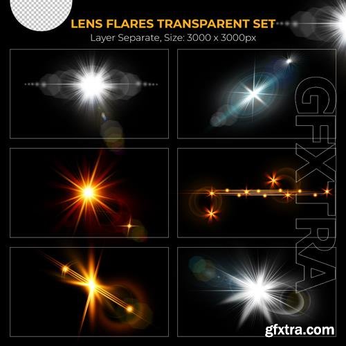 PSD realistic colorful lens flare lights effect collection vol 6