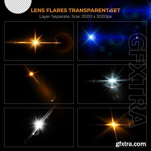 PSD realistic colorful lens flare lights effect collection vol 15