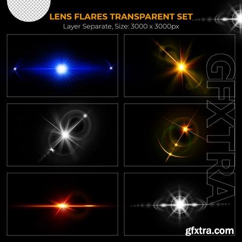 PSD realistic colorful lens flare lights effect collection vol 13