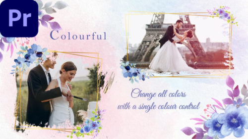 Videohive - Floral Wedding Slideshow || Wedding Photo Slideshow MOGRT - 41956899 - 41956899