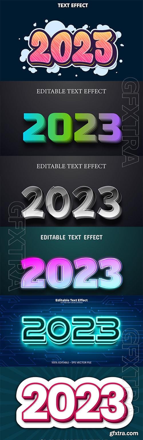 2023 editable text effect vector template vol 10