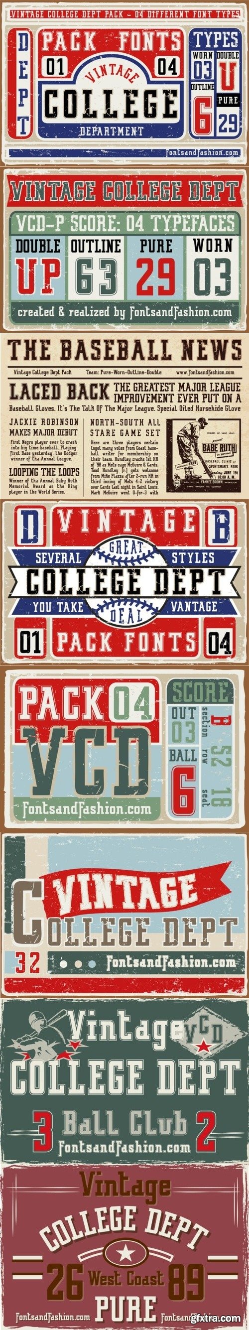 Vintage College Font